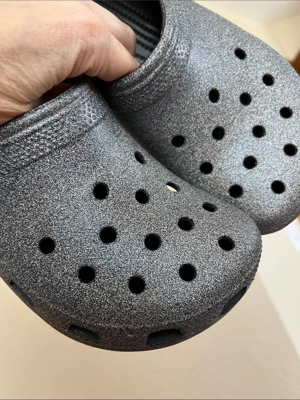 CROCS rainbow glitter